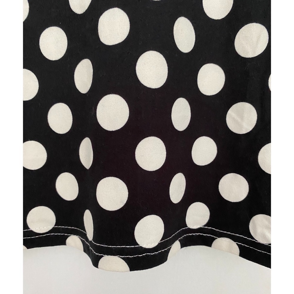 Black and White Polka Dotted Crop Top - Picture 4 of 5